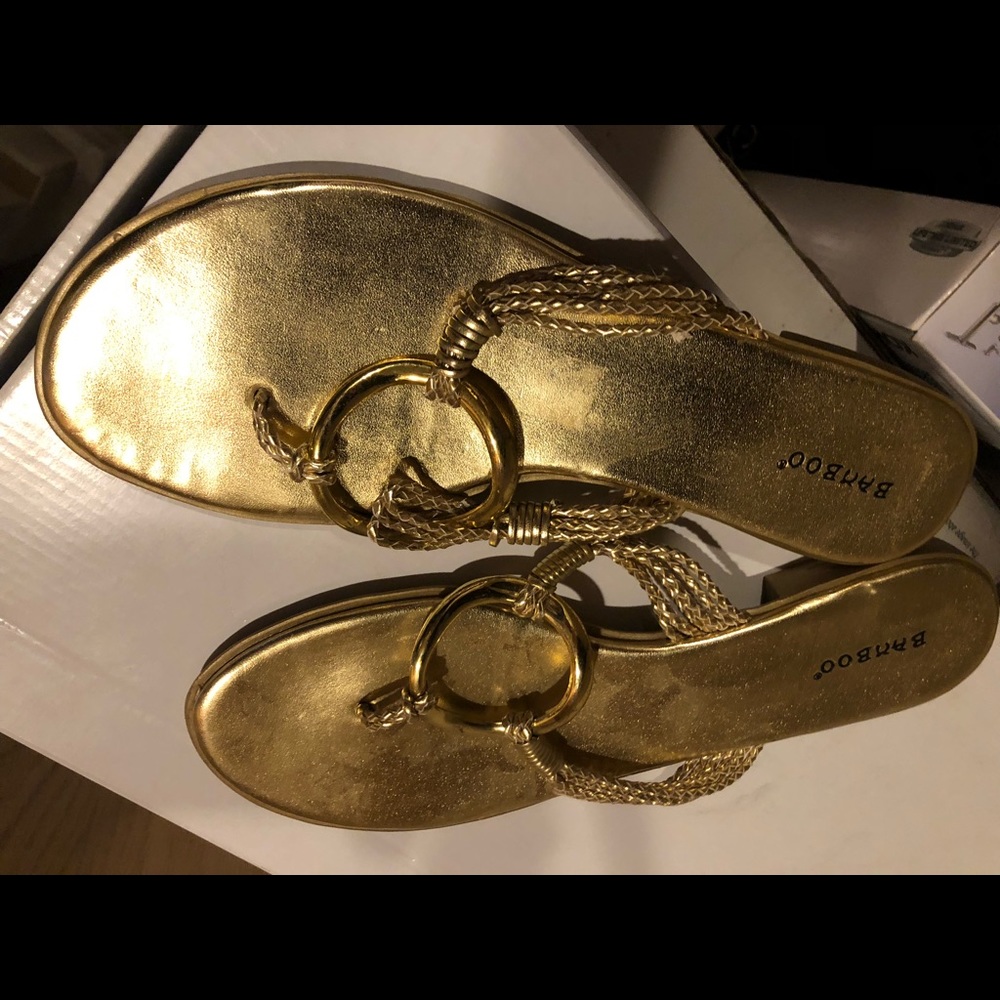 Bamboo Gold thong sandals